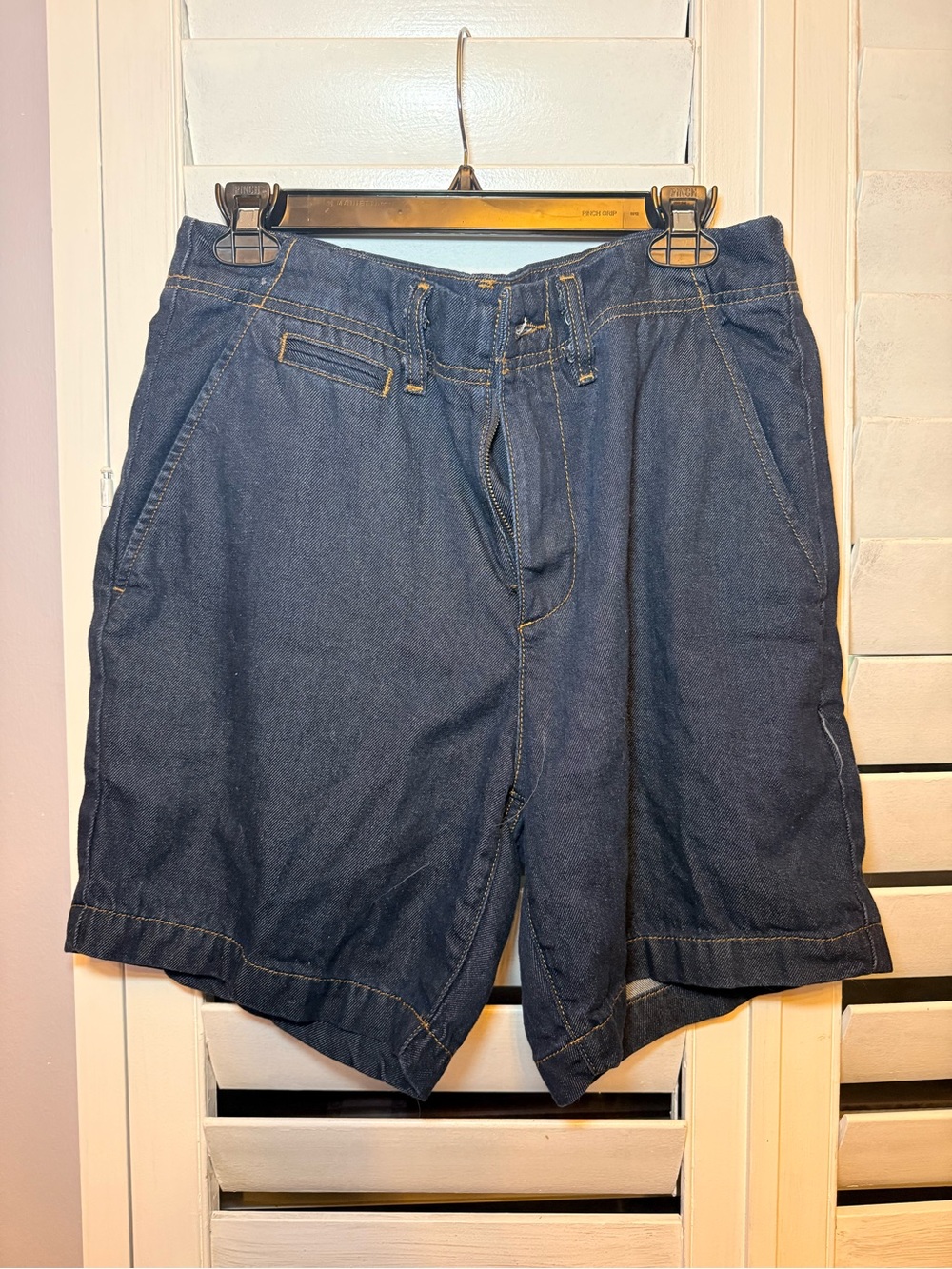 Current/Elliott Dark Blue Denim Shorts